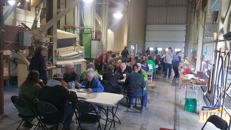 South Peace Grain Forage Crop Tour 2016 dinner on the scale